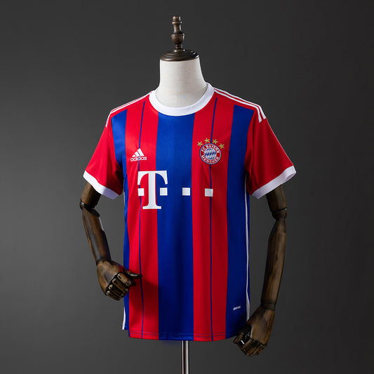 Camiseta retro Bayern Múnich 2014/15 primera equipación roja Lewandowski Müller Bundesliga – Cortita y al Pie