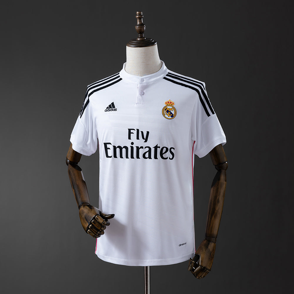Camiseta retro Real Madrid 2014/15 primera equipación blanca CR7 Bale post-Décima – Cortita y al Pie