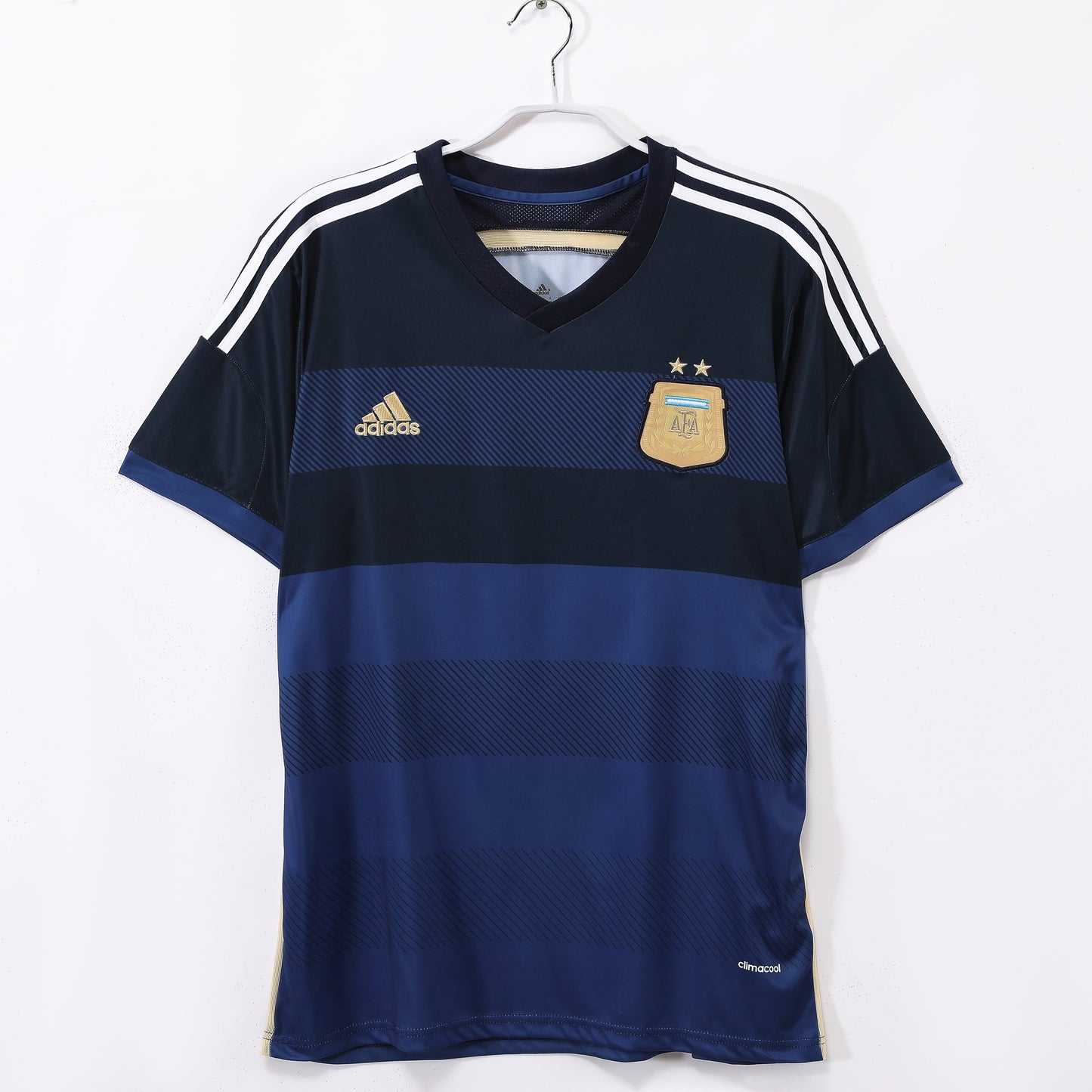 Camiseta retro Argentina 2014 segunda equipación azul Messi final Brasil – Cortita y al Pie