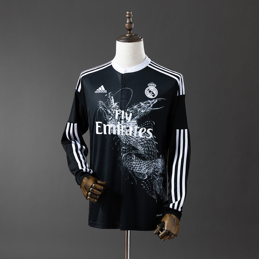 Camiseta retro Real Madrid 2014/15 segunda equipación manga larga CR7 LaLiga – Cortita y al Pie