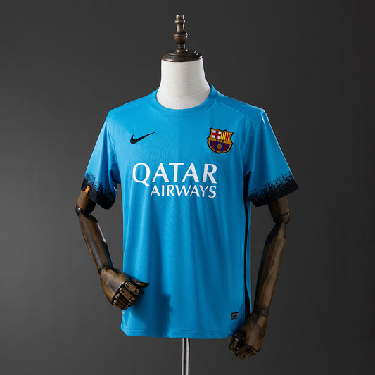 Camiseta retro FC Barcelona 2015/16 tercera equipación verde Messi Suárez LaLiga – Cortita y al Pie