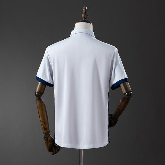 Camiseta retro Real Madrid 2016/17 primera equipación blanca detalle escudo – Cortita y al Pie