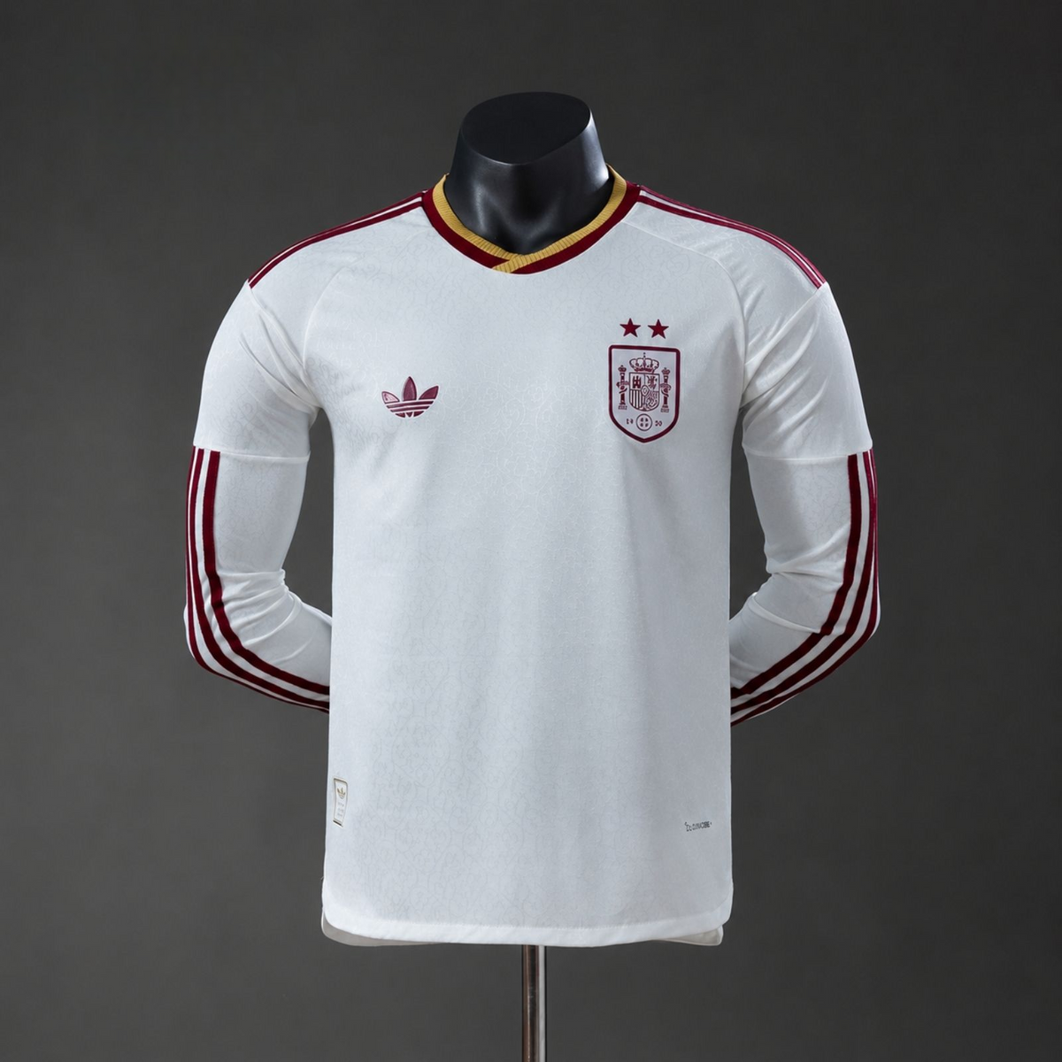 Camiseta España Mundial 2026 – Segunda Equipación Versión Jugador Manga Larga (Dos Estrellas)