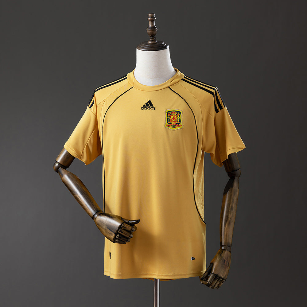 Camiseta retro España 2008 segunda equipación azul Iniesta Villa Eurocopa – Cortita y al Pie