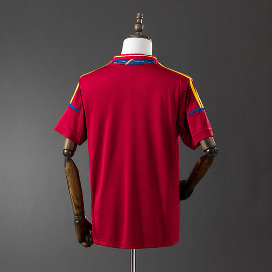 Camiseta retro España 2012 primera equipación detalle escudo RFEF triple corona – Cortita y al Pie