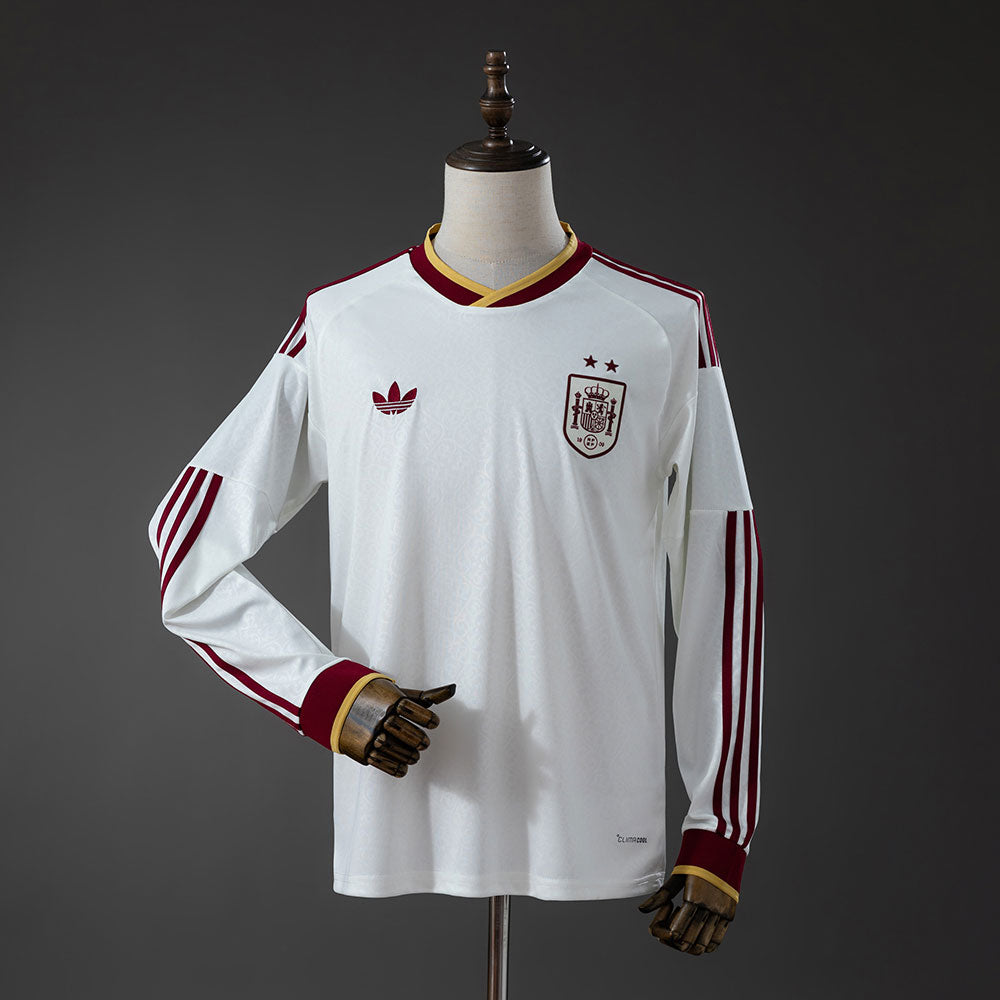 Camiseta España Mundial 2026 – Segunda Equipación Versión Fan Manga Larga (Dos Estrellas)