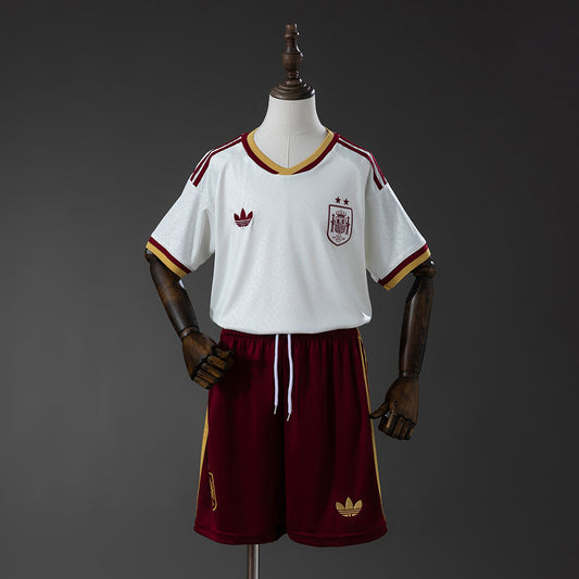 Camiseta España Mundial 2026 – Segunda Equipación Versión Niño (Dos Estrellas)