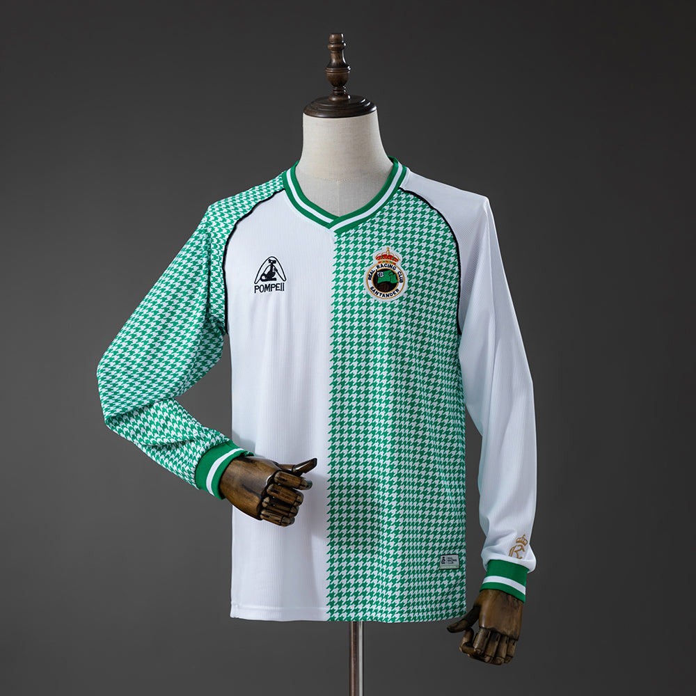Camiseta Racing de Santander 125 aniversario manga larga rojiblanca – Cortita y al Pie