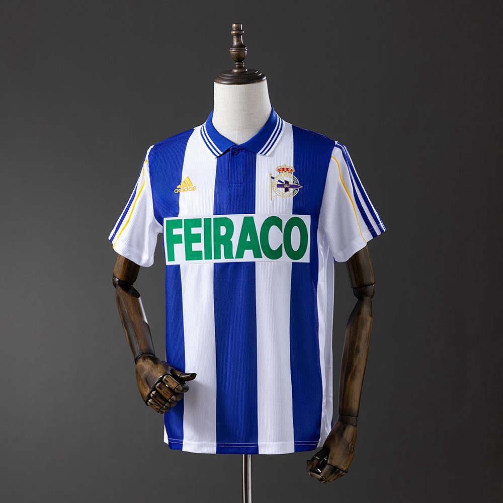 Camiseta retro Deportivo La Coruña 1999/00 primera equipación SuperDépor campeón LaLiga – Cortita y al Pie