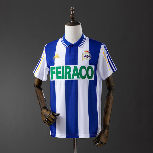 Camiseta retro Deportivo La Coruña 1999/00 primera equipación SuperDépor campeón LaLiga – Cortita y al Pie