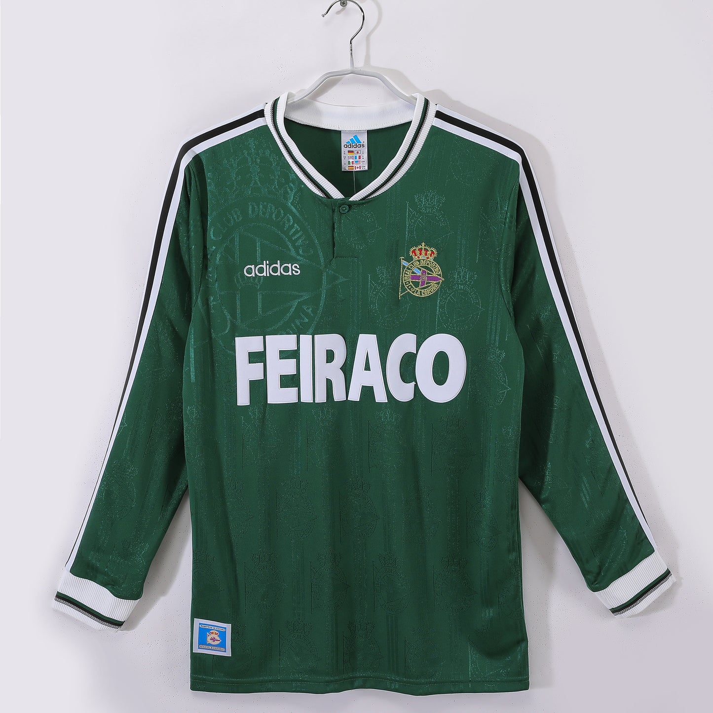 Camiseta retro Deportivo La Coruña 1999/00 segunda equipación manga larga SuperDépor – Cortita y al Pie
