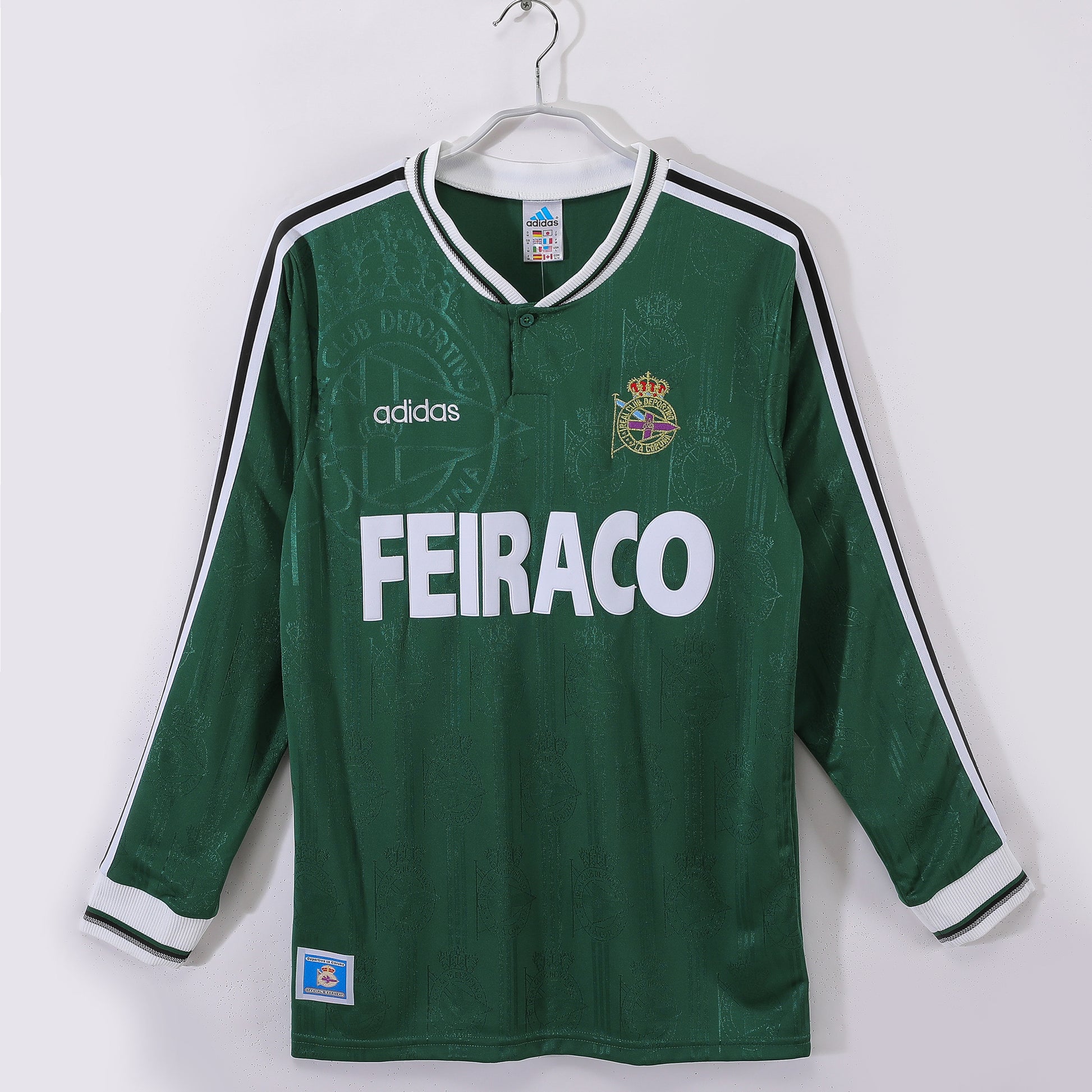 Camiseta retro Deportivo La Coruña 1999/00 segunda equipación manga larga SuperDépor – Cortita y al Pie