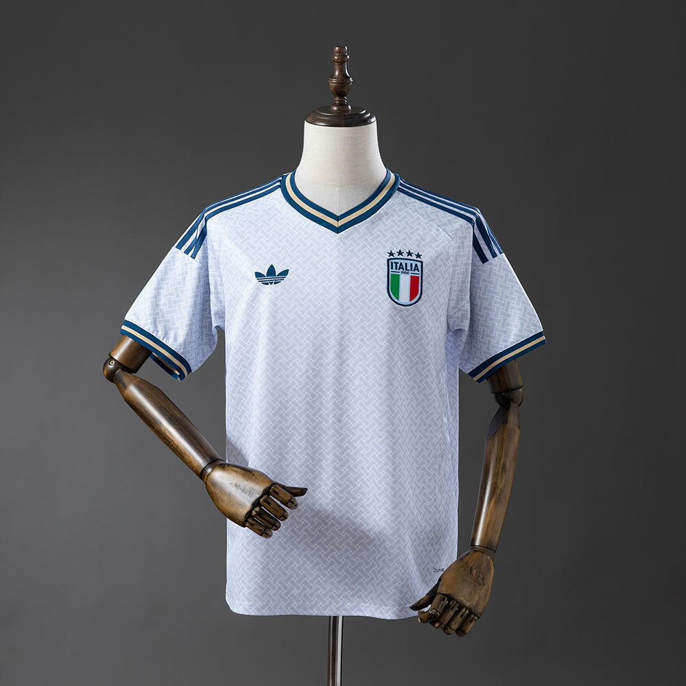 Camiseta Italia Mundial 2026 segunda equipación versión fan blanca Azzurri – Cortita y al Pie