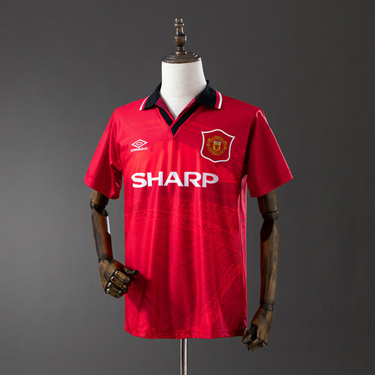 Camiseta retro Manchester United 1994/95 primera equipación roja Cantona Giggs Premier – Cortita y al Pie
