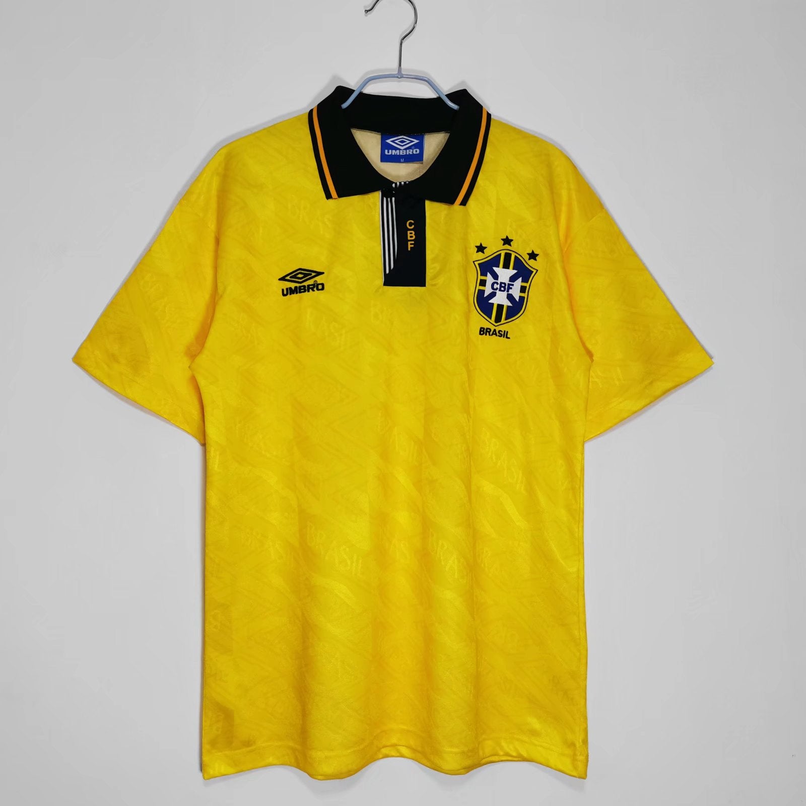 Camiseta retro Brasil 1992 primera equipación amarilla Romário Bebeto clásica – Cortita y al Pie