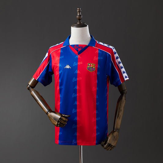 Camiseta retro FC Barcelona 1992/93 primera equipación blaugrana Stoichkov Cruyff – Cortita y al Pie