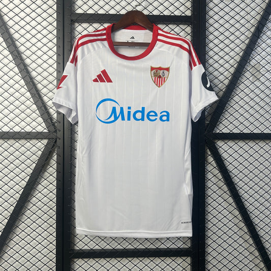 Camiseta Sevilla FC 2025/26 primera equipación versión fan blanca clásica – Cortita y al Pie