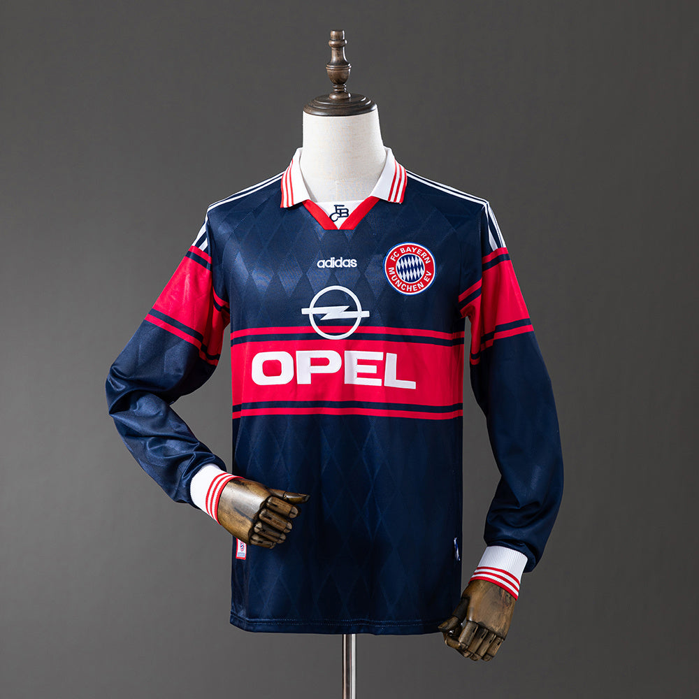 Camiseta retro Bayern Múnich 1997/98 primera equipación manga larga Effenberg Kahn – Cortita y al Pie