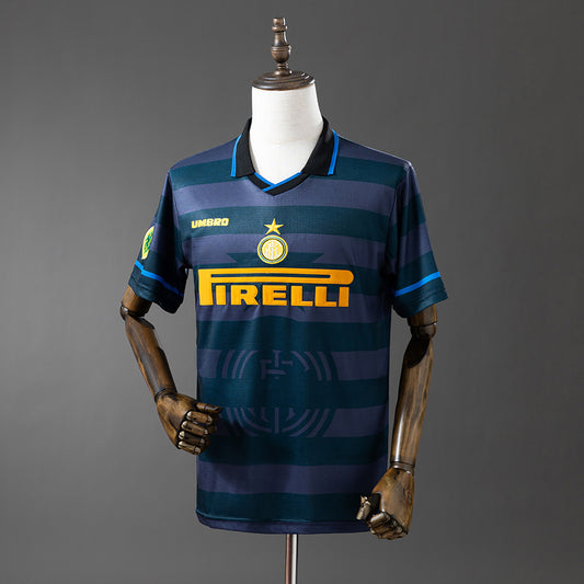 Camiseta retro Inter de Milán 1997/98 segunda equipación Copa UEFA Ronaldo Nazário – Cortita y al Pie