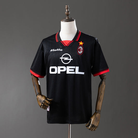 Camiseta retro AC Milan 1997/98 segunda equipación blanca Serie A – Cortita y al Pie