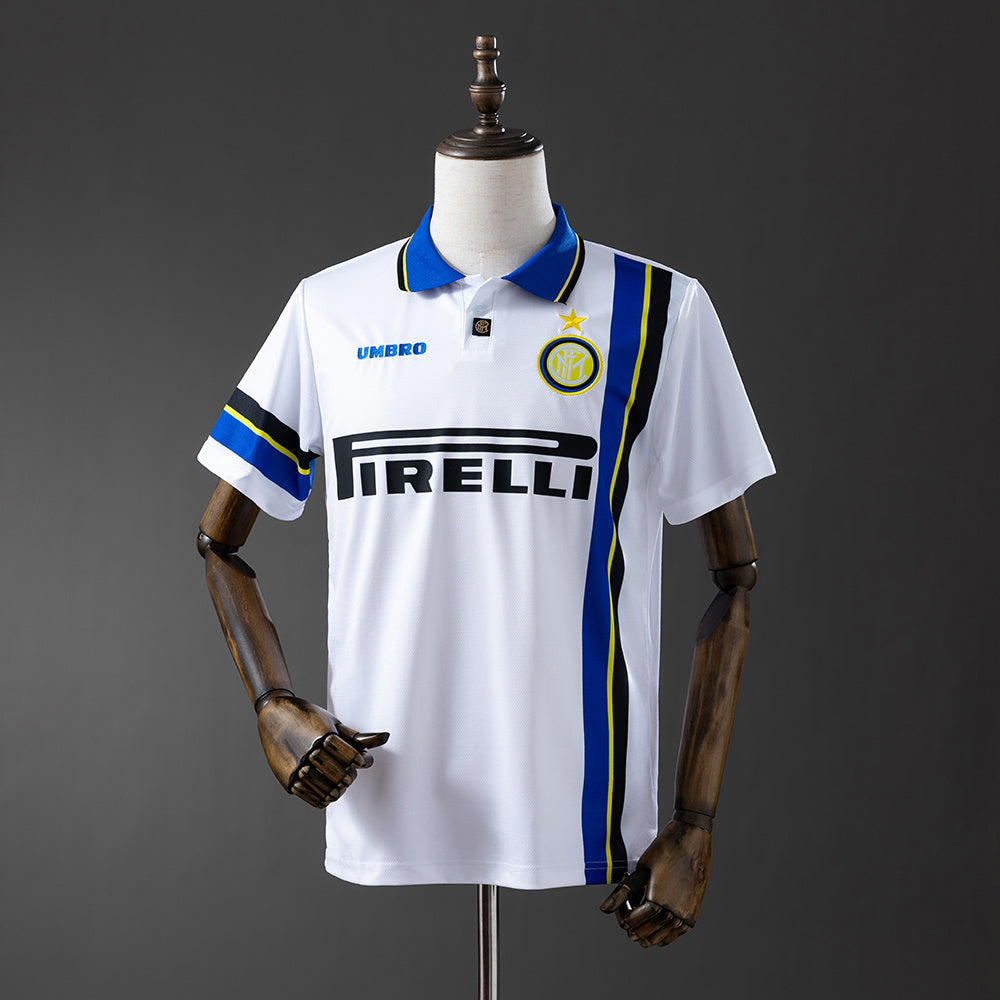 Camiseta retro Inter de Milán 1997/98 tercera equipación Ronaldo Nazário Copa UEFA – Cortita y al Pie