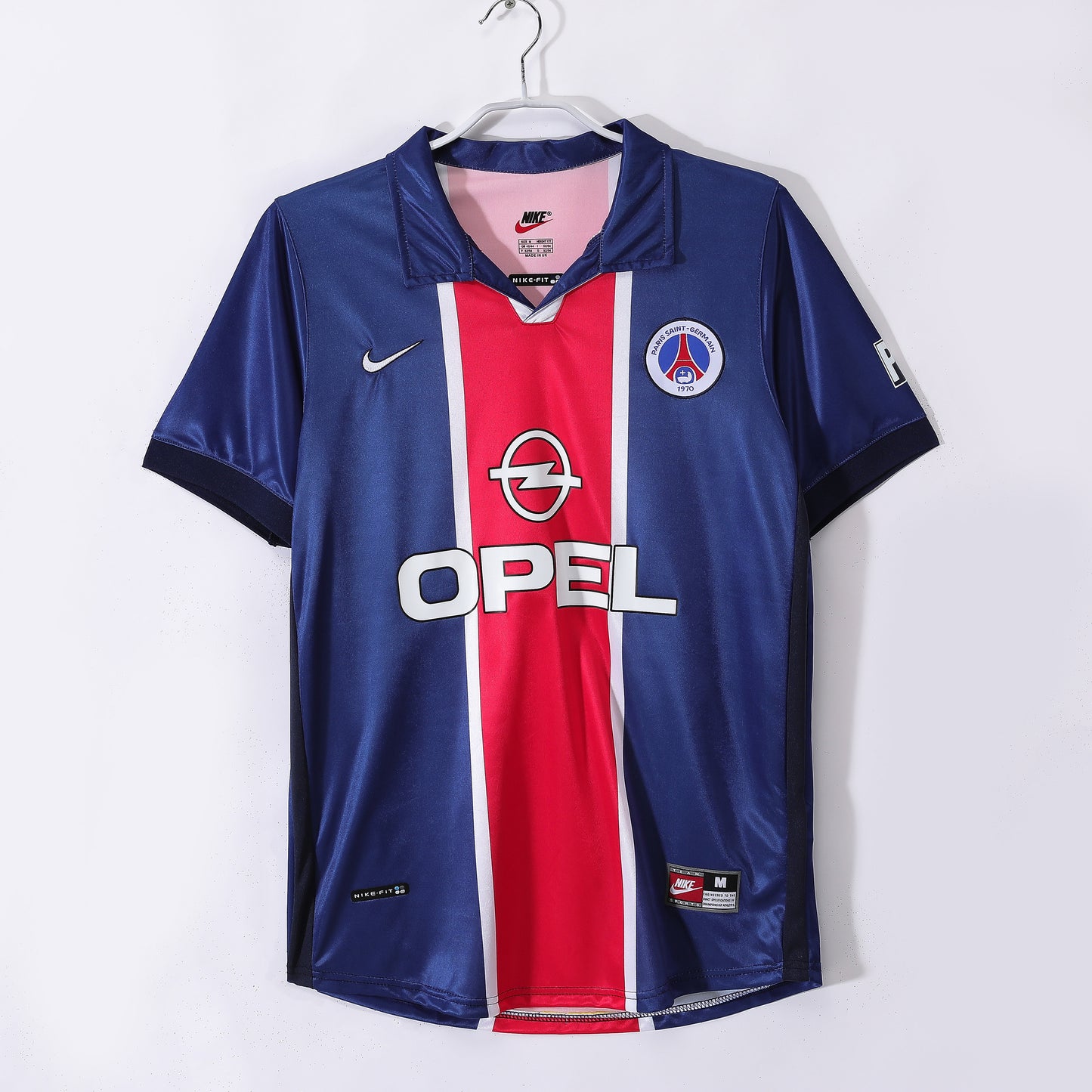 Camiseta retro PSG 1998/99 primera equipación azul roja Ginola Anelka Ronaldinho – Cortita y al Pie