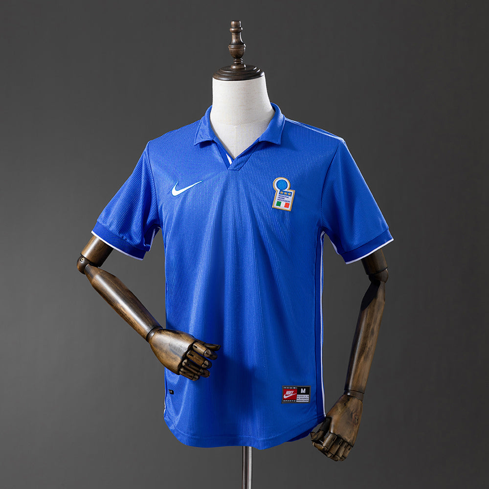 Camiseta retro Italia 1998 primera equipación azul Maldini Del Piero Francia – Cortita y al Pie