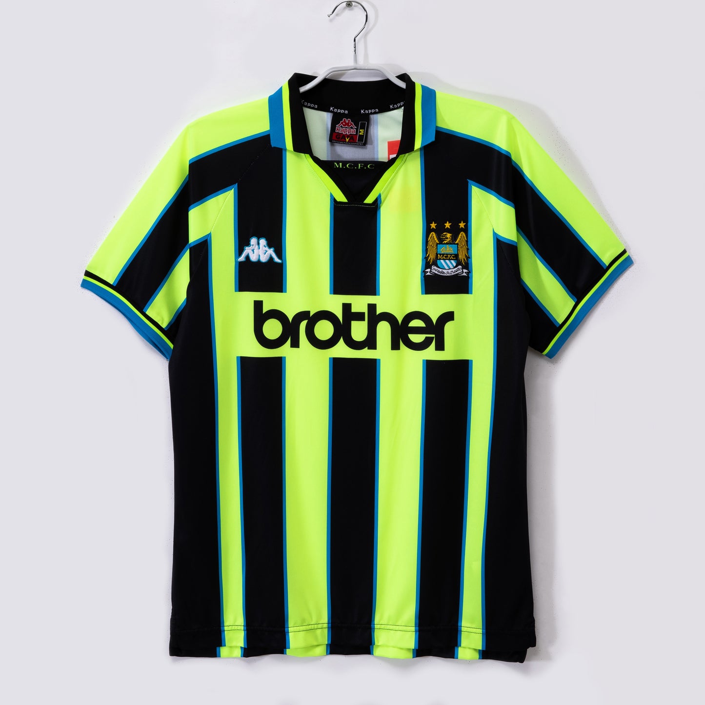 Camiseta retro Manchester City 1998/99 segunda equipación naranja Etihad clásica – Cortita y al Pie