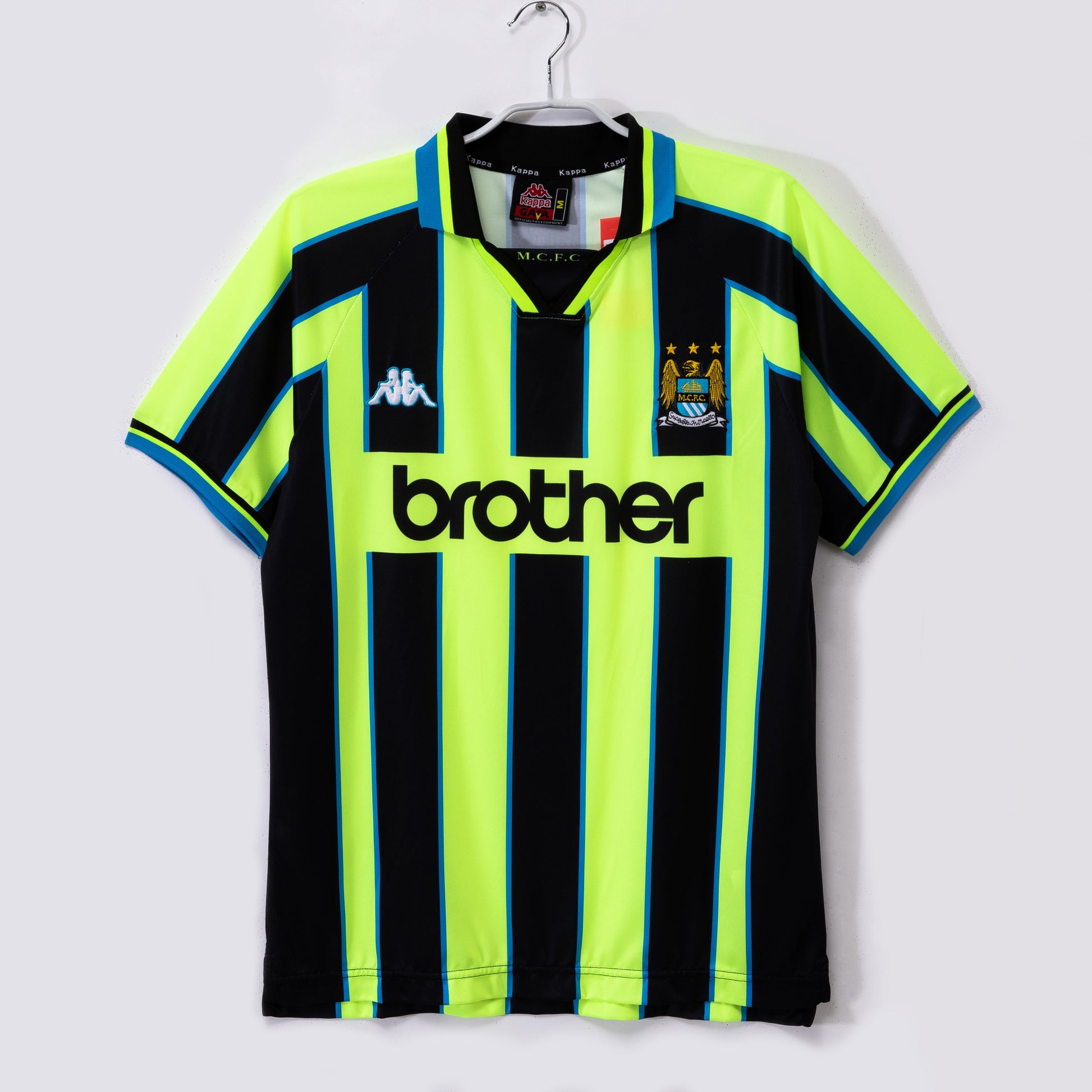 Camiseta retro Manchester City 1998/99 segunda equipación naranja Etihad clásica – Cortita y al Pie