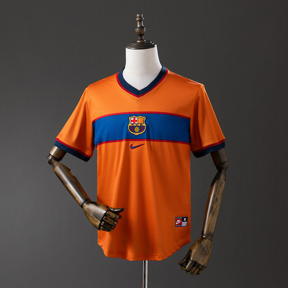 Camiseta retro FC Barcelona 1998/99 segunda equipación versión alternativa Rivaldo – Cortita y al Pie