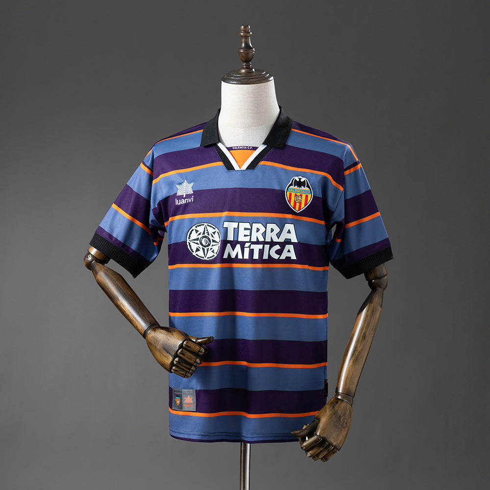 Camiseta retro Valencia CF 1999/00 tercera equipación UCL Final Mestalla – Cortita y al Pie
