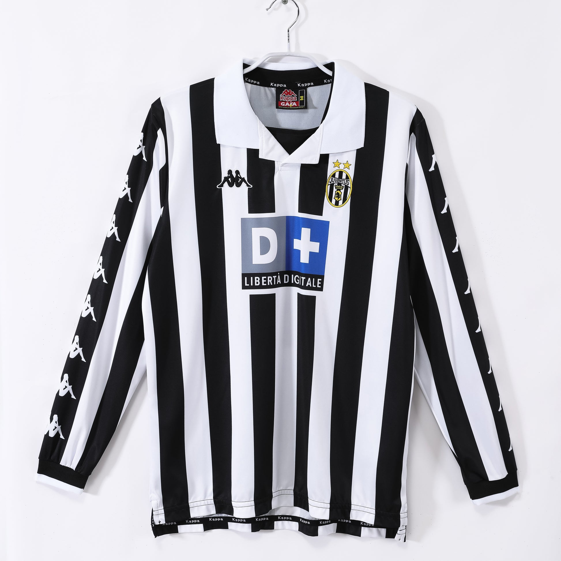 Camiseta retro Juventus 1999/00 primera equipación manga larga Del Piero Trezeguet – Cortita y al Pie