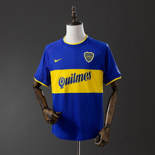 Camiseta retro Boca Juniors 1999/00 primera equipación azul amarilla Riquelme Libertadores – Cortita y al Pie