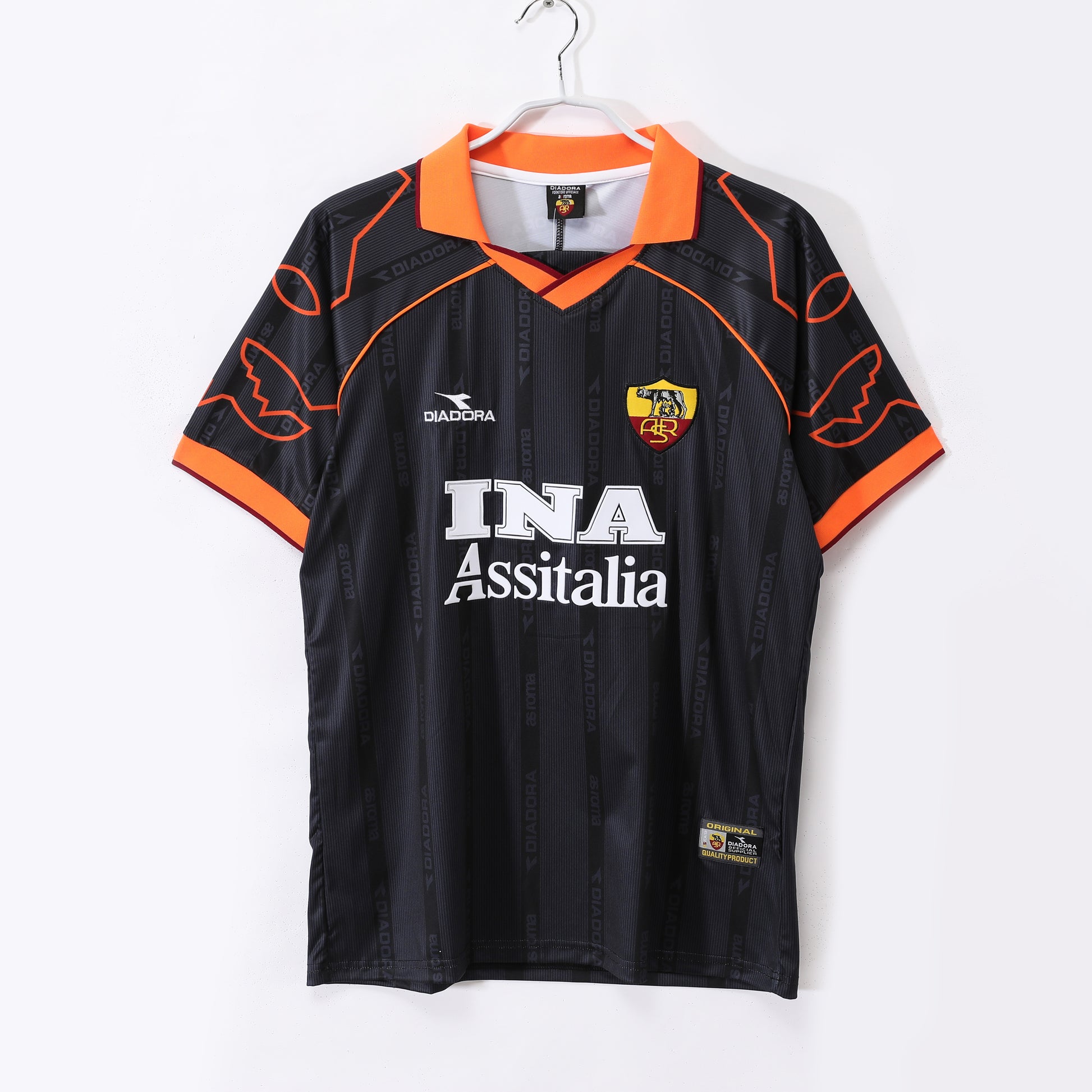 Camiseta retro Roma 1999/00 segunda equipación amarilla Totti Scudetto – Cortita y al Pie