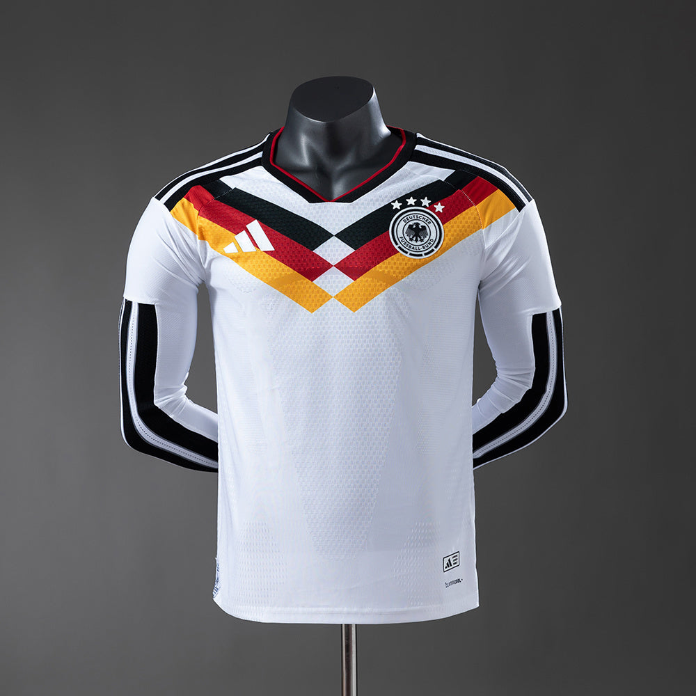 Camiseta Alemania Mundial 2026 primera equipación versión jugador manga larga blanca – Cortita y al Pie