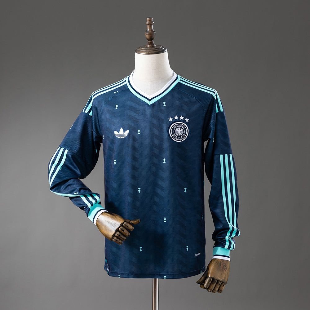 Camiseta Alemania Mundial 2026 segunda equipación versión fan manga larga negra – Cortita y al Pie