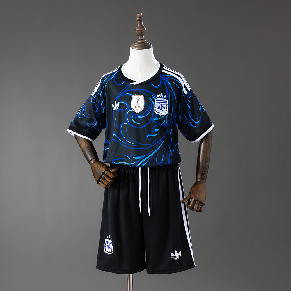 Camiseta Argentina Mundial 2026 segunda equipación versión niño azul – Cortita y al Pie