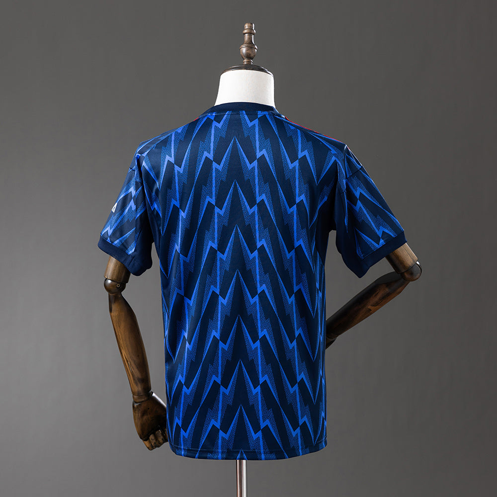 Camiseta Arsenal 2025/26 segunda equipación versión fan detalle escudo – Cortita y al Pie