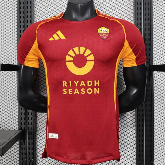 Camiseta Roma 2025/26 primera equipación versión jugador granate Olimpico – Cortita y al Pie
