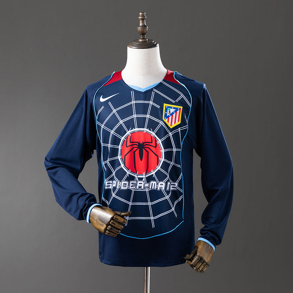 Camiseta retro Atlético de Madrid 2004/05 segunda equipación manga larga – Cortita y al Pie