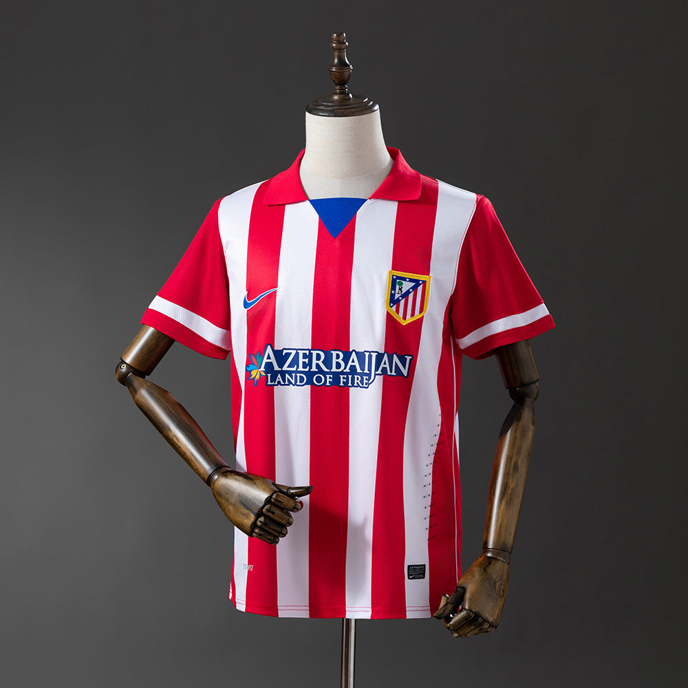 Camiseta retro Atlético de Madrid 2013/14 primera equipación rojiblanca Diego Costa LaLiga – Cortita y al Pie