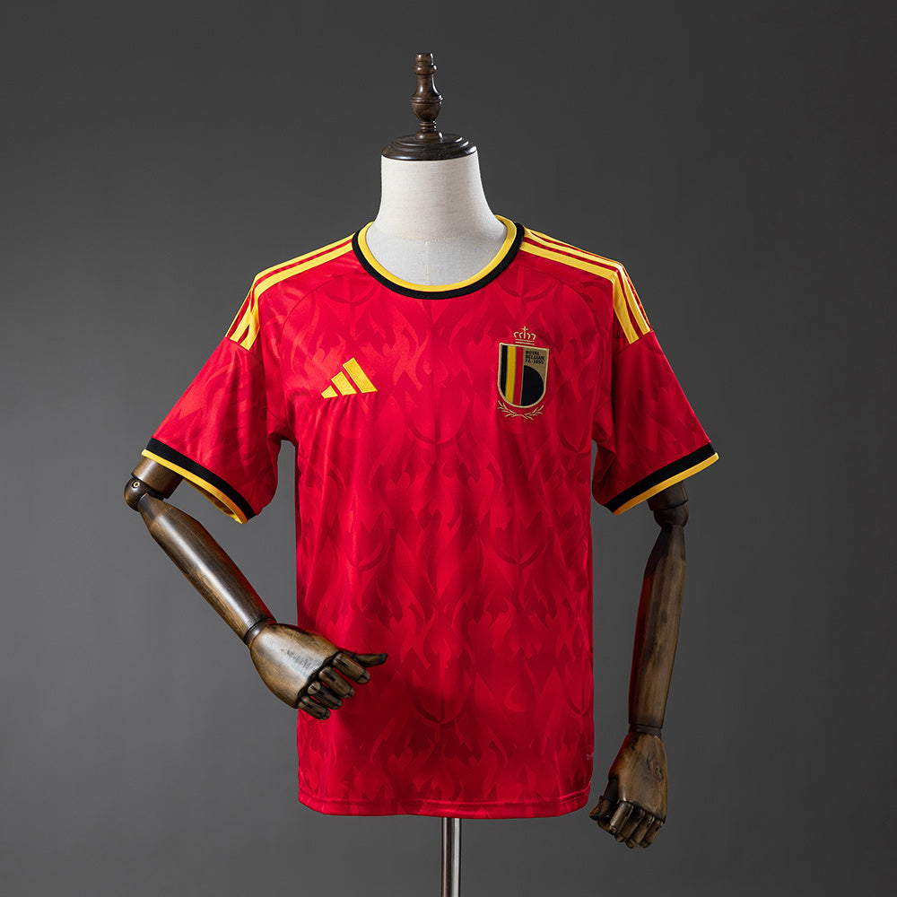 Camiseta Bélgica Mundial 2026 primera equipación versión fan roja Diables Rouges – Cortita y al Pie