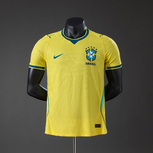 Camiseta Brasil Mundial 2026 primera equipación versión jugador amarilla verde Canarinha – Cortita y al Pie