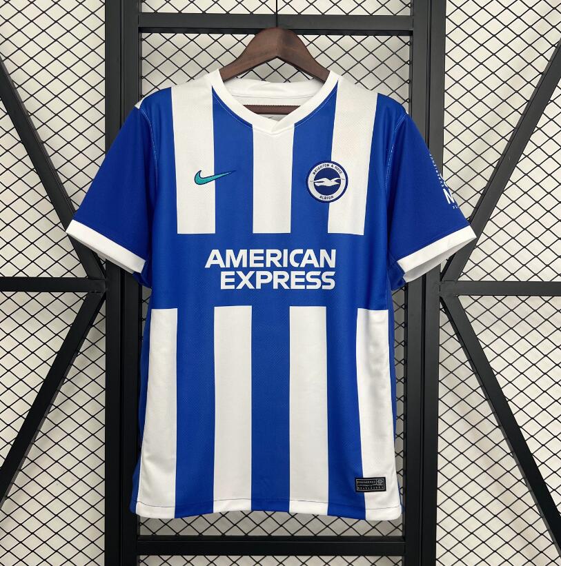 Camiseta Brighton 2025/26 primera equipación versión fan azul blanca Amex Stadium – Cortita y al Pie