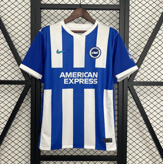 Camiseta Brighton 2025/26 primera equipación versión fan azul blanca Amex Stadium – Cortita y al Pie