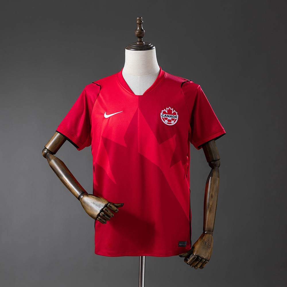 Camiseta Canadá Mundial 2026 primera equipación versión fan roja – Cortita y al Pie
