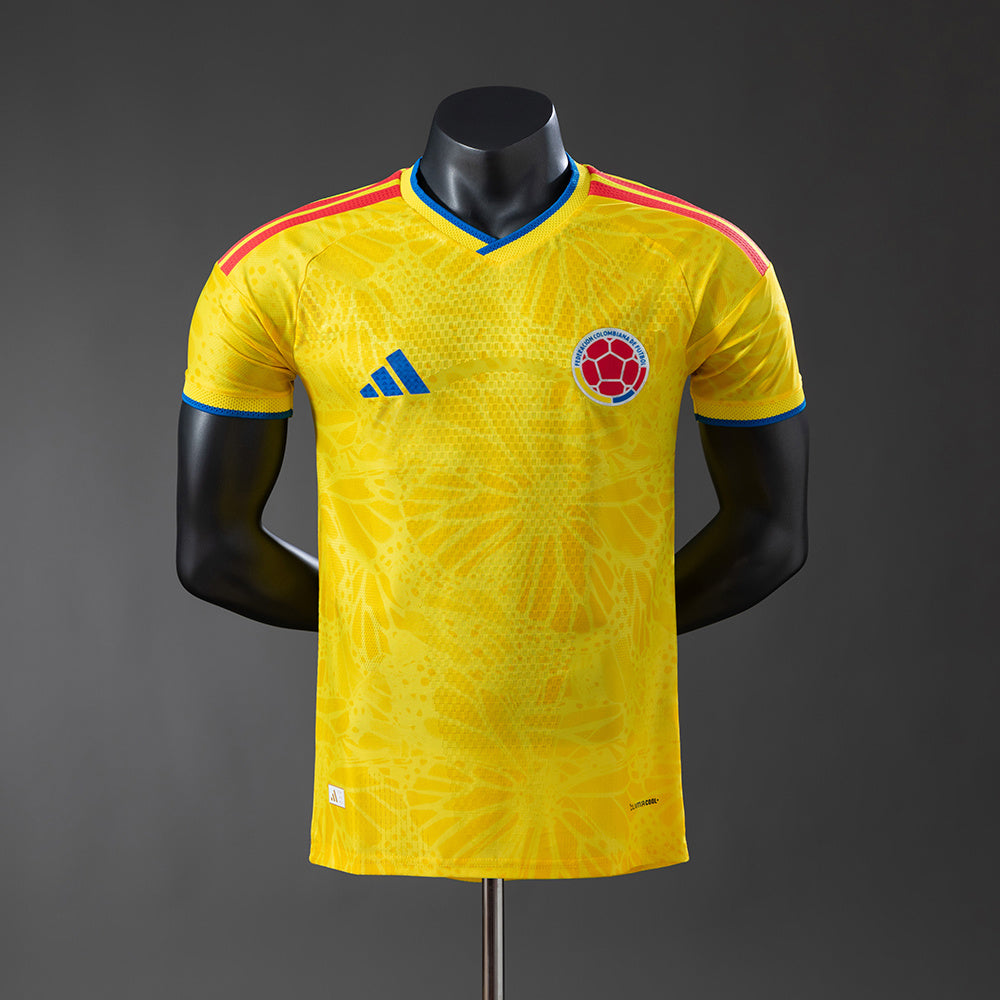 Camiseta Colombia Mundial 2026 primera equipación versión jugador amarilla – Cortita y al Pie