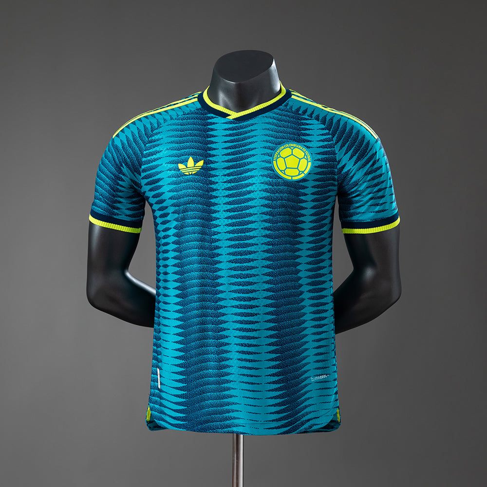 Camiseta Colombia Mundial 2026 segunda equipación versión jugador azul – Cortita y al Pie