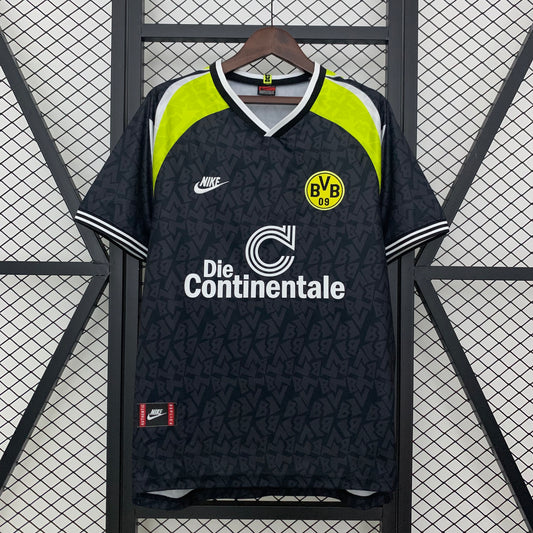 Camiseta retro Borussia Dortmund 1995/96 segunda equipación negra Champions – Cortita y al Pie