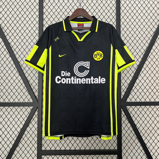 Camiseta retro Borussia Dortmund 1996/97 segunda equipación Möller Ricken Bundesliga – Cortita y al Pie